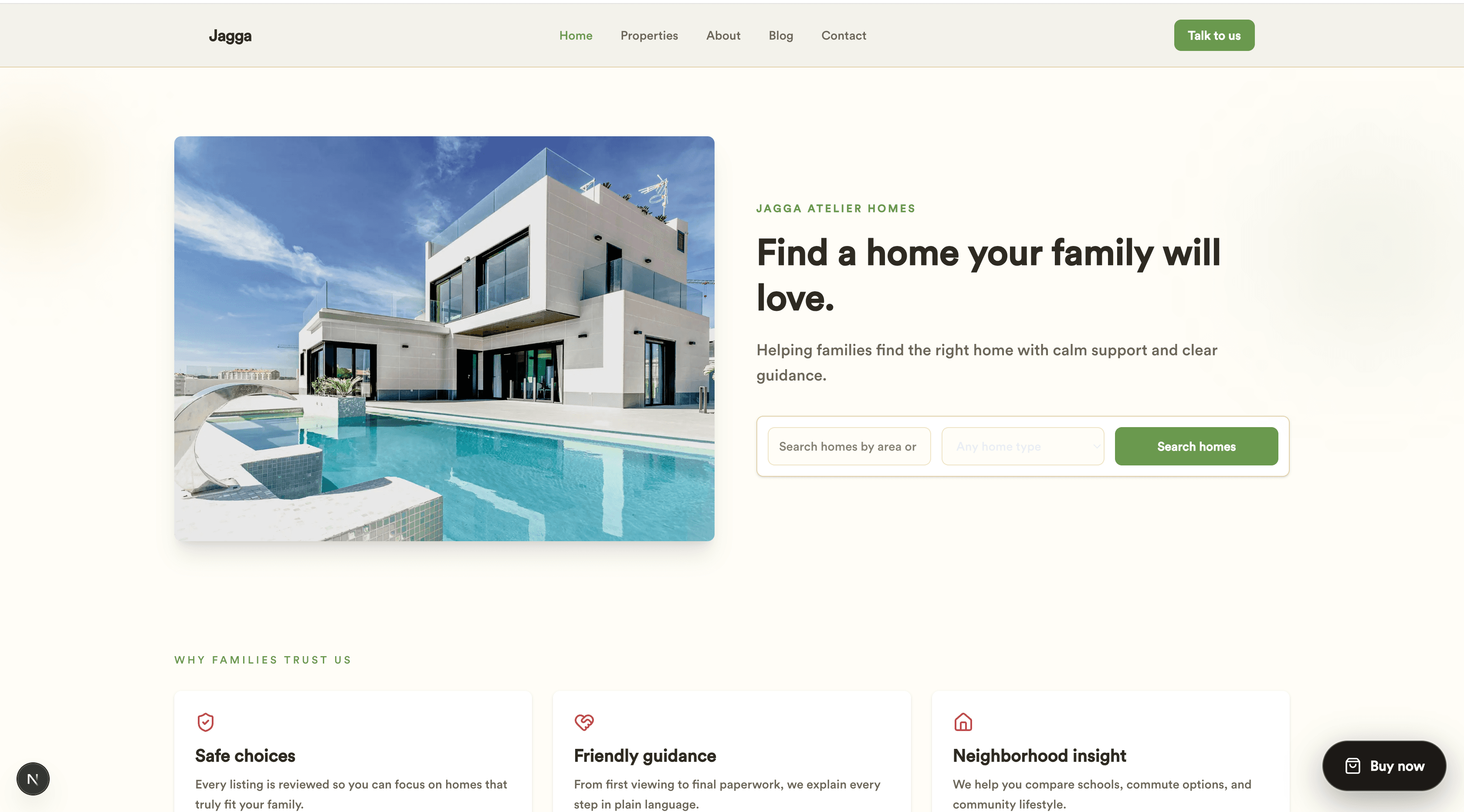 Preview of Sample 5 homepage